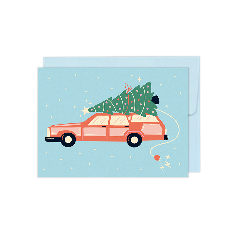 Card - "Tree on Car" - by Club Pastel